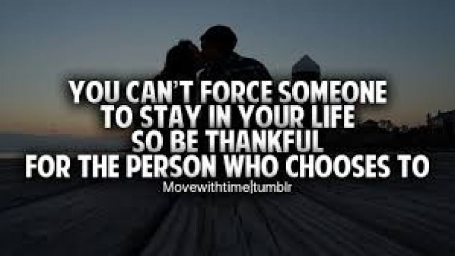 you can't force someone to be with you